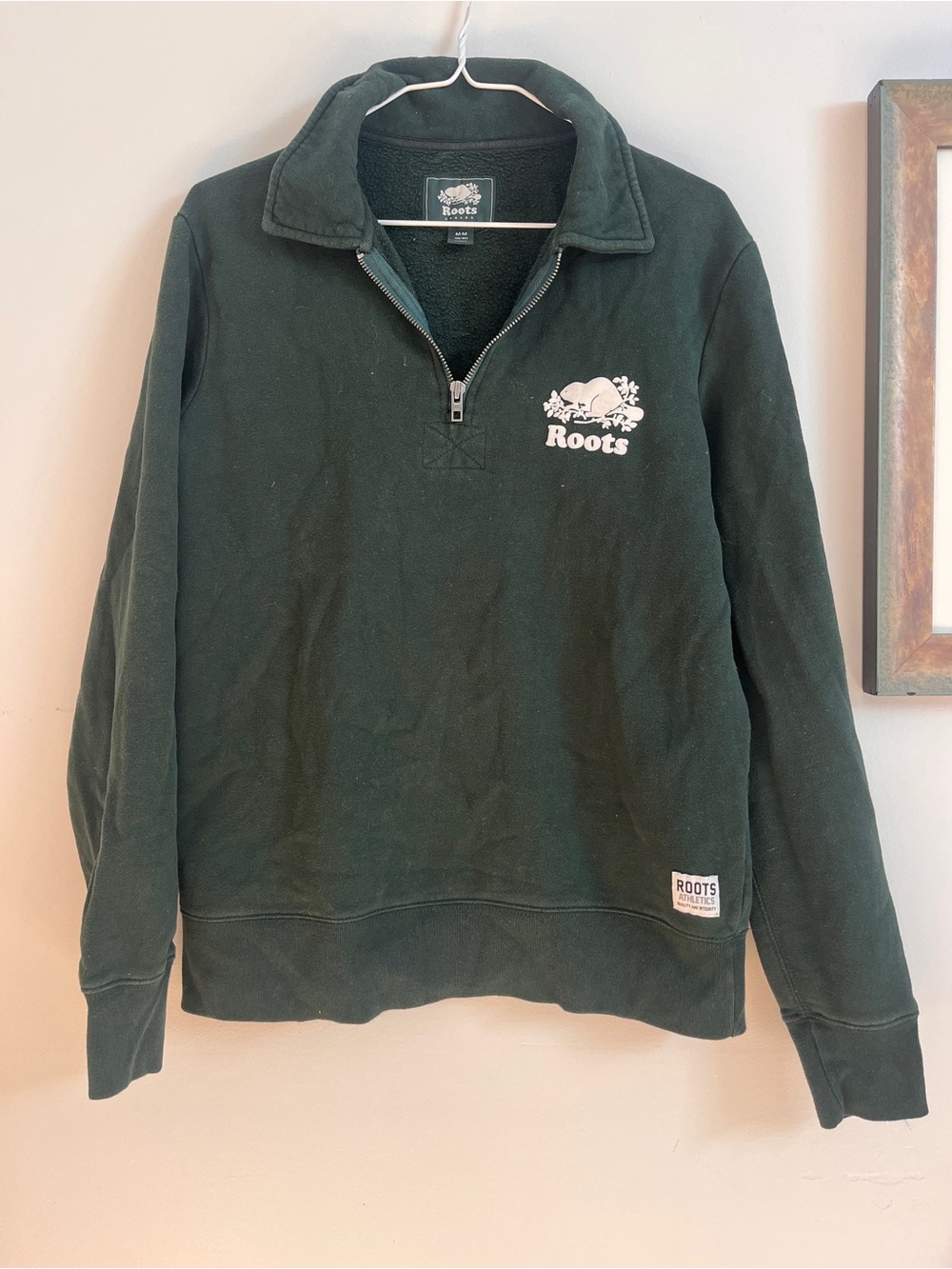Roots Women’s Forest Green Half-Zip Fleece Pullover